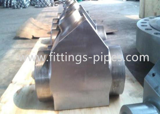 Asme B16.11 Forged Steel Pipe Fittings , 45 Degree Y Branch Pipe Fitting Lateral Tee
